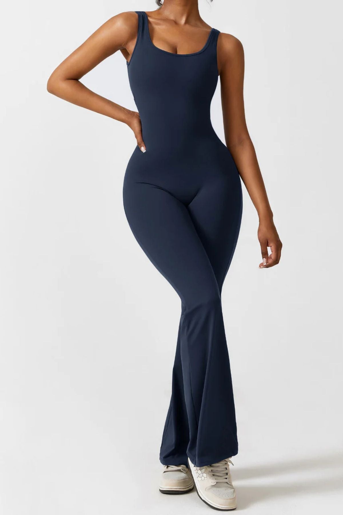 LumoFit V-Back Flare Jumpsuit