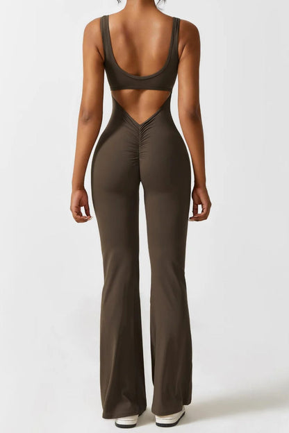 LumoFit V-Back Flare Jumpsuit