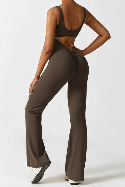 LumoFit V-Back Flare Jumpsuit