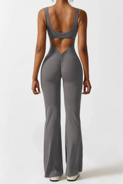 LumoFit V-Back Flare Jumpsuit