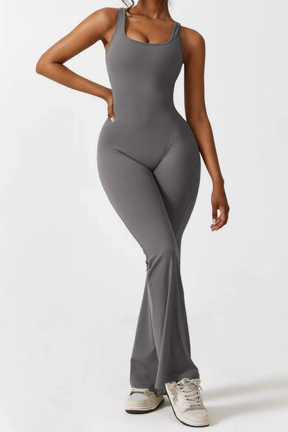 LumoFit V-Back Flare Jumpsuit