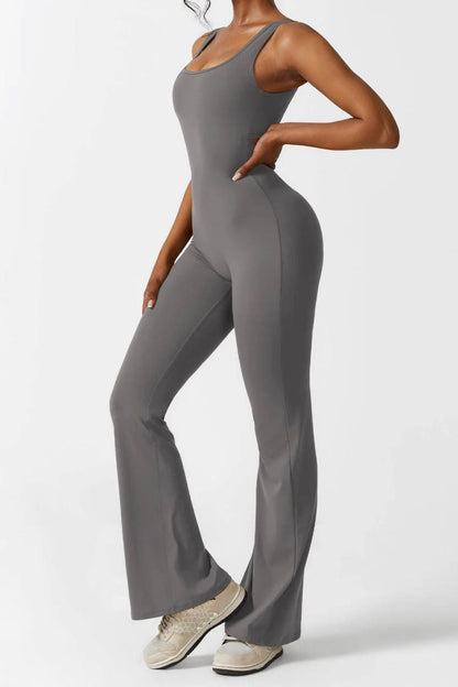 LumoFit V-Back Flare Jumpsuit