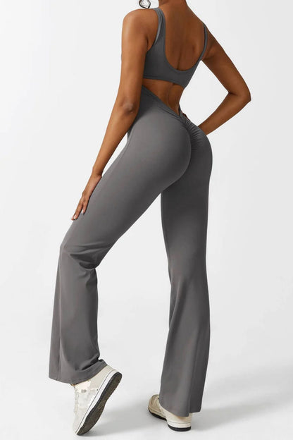 LumoFit V-Back Flare Jumpsuit