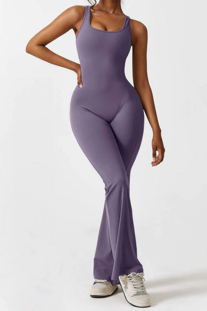 LumoFit V-Back Flare Jumpsuit