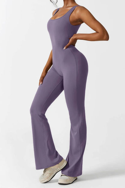 LumoFit V-Back Flare Jumpsuit