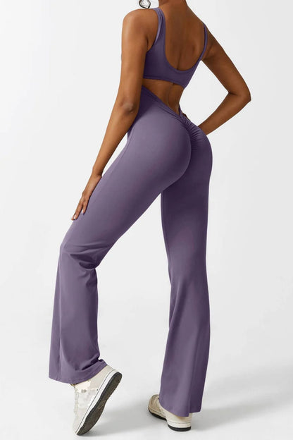 LumoFit V-Back Flare Jumpsuit