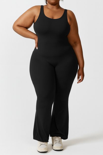 LumoFit V-Back Flare Jumpsuit