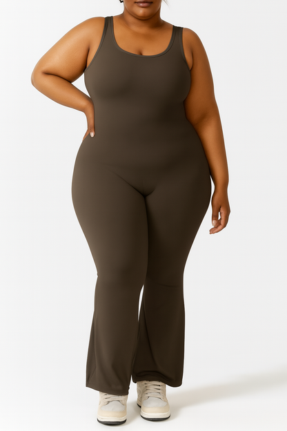 LumoFit V-Back Flare Jumpsuit