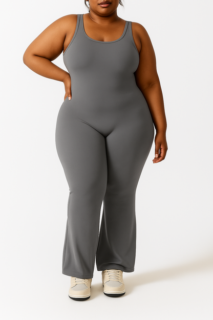 LumoFit V-Back Flare Jumpsuit