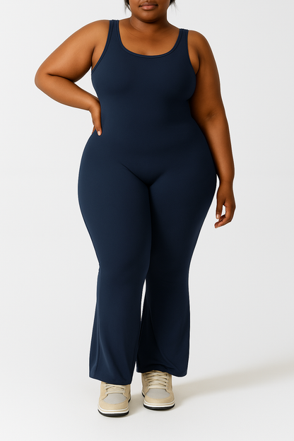 LumoFit V-Back Flare Jumpsuit