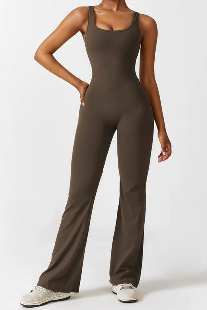 LumoFit V-Back Flare Jumpsuit