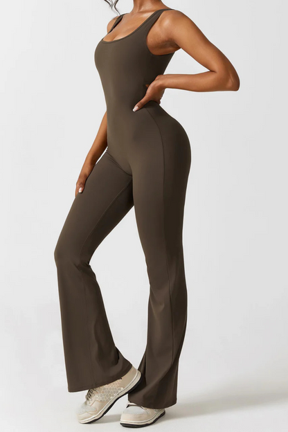 LumoFit V-Back Flare Jumpsuit